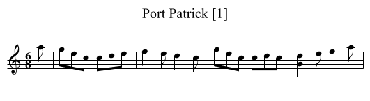 Port Patrick [1] - staff notation