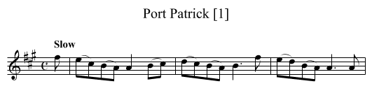 Port Patrick [1] - staff notation