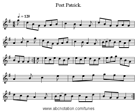 Port Patrick. - staff notation