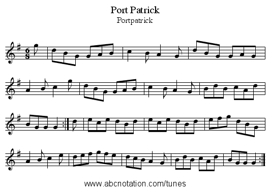 Port Patrick - staff notation