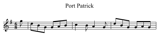 Port Patrick - staff notation
