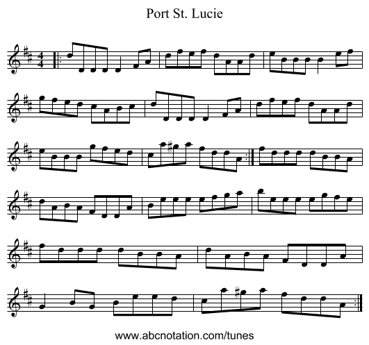 Port St. Lucie - staff notation