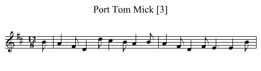 Port Tom Mick [3] - staff notation