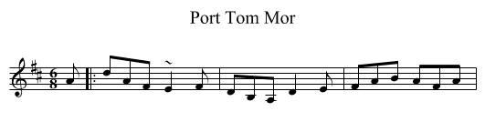 Port Tom Mor - staff notation