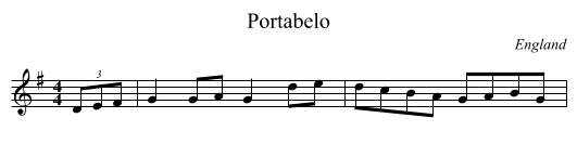 Portabelo - staff notation