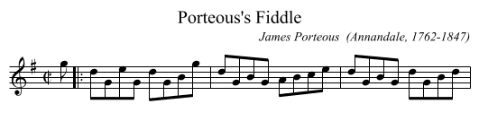 Porteous's Fiddle - staff notation