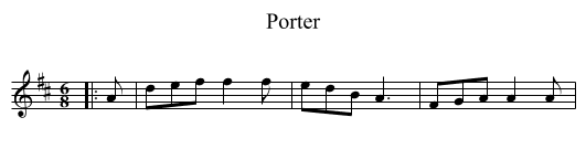 Porter - staff notation