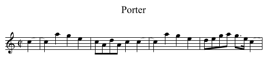 Porter - staff notation