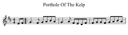 Porthole Of The Kelp - staff notation
