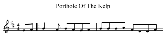 Porthole Of The Kelp - staff notation