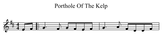 Porthole Of The Kelp - staff notation