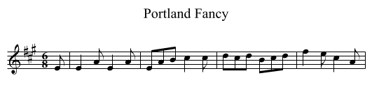 Portland Fancy - staff notation