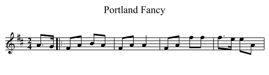 Portland Fancy - staff notation