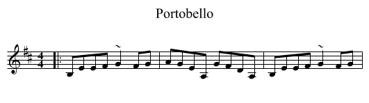 Portobello - staff notation