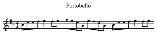 Portobello - staff notation
