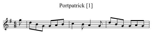 Portpatrick [1] - staff notation