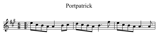 Portpatrick - staff notation