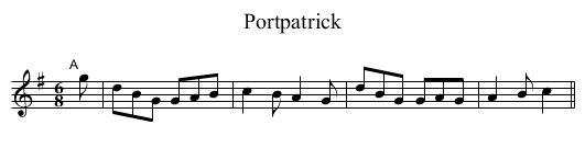 Portpatrick - staff notation