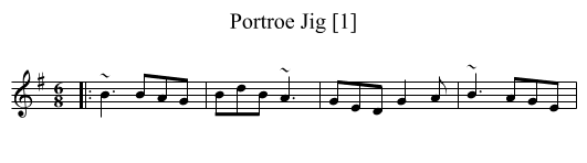 Portroe Jig [1] - staff notation