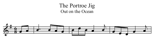 Portroe Jig, The - staff notation