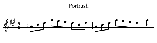 Portrush - staff notation