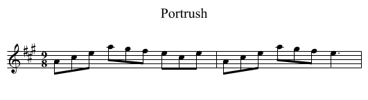 Portrush - staff notation