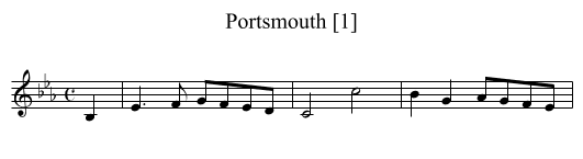 Portsmouth [1] - staff notation