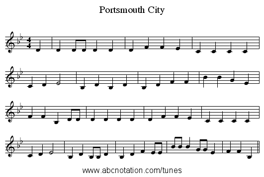 Portsmouth City - staff notation
