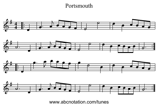 Portsmouth - staff notation