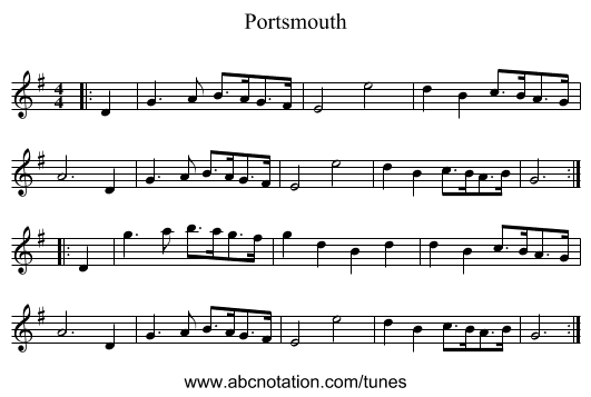 Portsmouth - staff notation