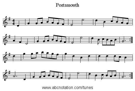 Portsmouth - staff notation