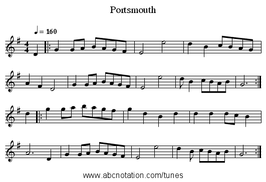 Portsmouth - staff notation
