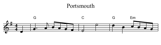 Portsmouth - staff notation