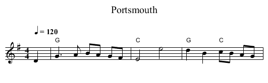 Portsmouth - staff notation