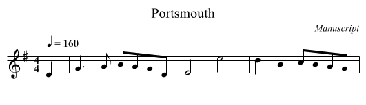 Portsmouth - staff notation