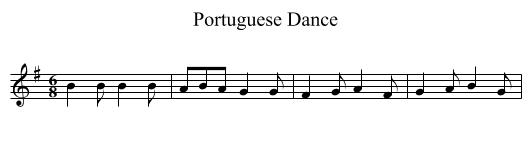 Portuguese Dance - staff notation
