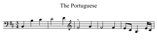 Portuguese, The  - staff notation
