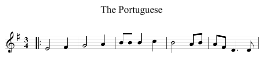 Portuguese, The  - staff notation