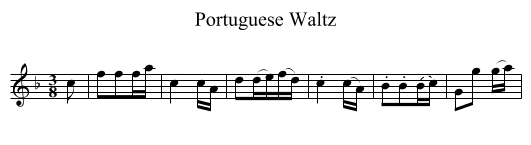 Portuguese Waltz - staff notation