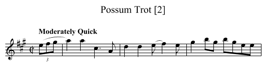 Possum Trot [2] - staff notation
