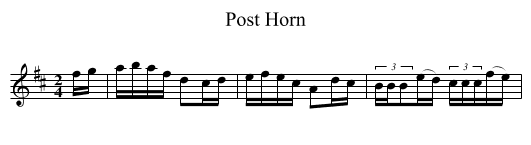 Post Horn - staff notation