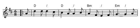 Postie's Jig - staff notation