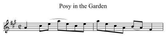 Posy in the Garden - staff notation