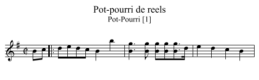 Pot-pourri de reels - staff notation