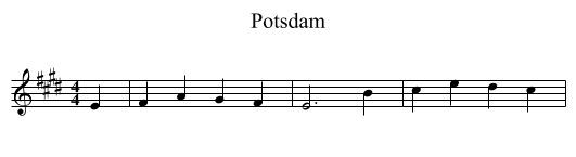 Potsdam - staff notation