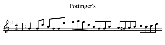 Pottinger's - staff notation