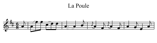 Poule, La - staff notation