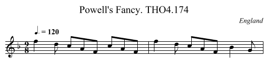 Powell's Fancy. THO4.174 - staff notation