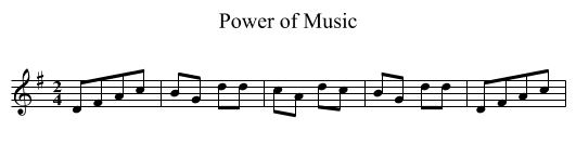 Power of Music - staff notation