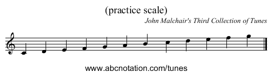 (practice scale) - staff notation